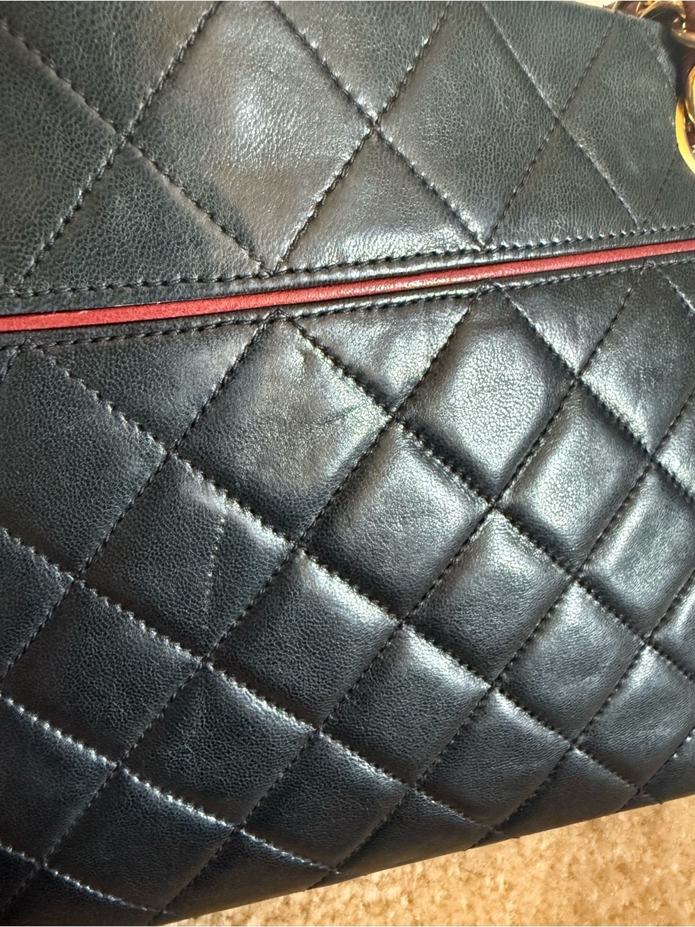Chanel Matelasse Dark Navy VINTAGE AUTHENTIC with COA - Picture 10 of 15